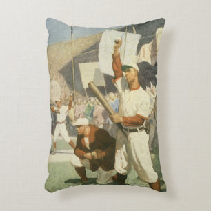 Klassieke sport, honkbalspelers bij een wedstrijd accent kussen