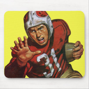 Klassieke sport voetbalspeler running back nummer muismat
