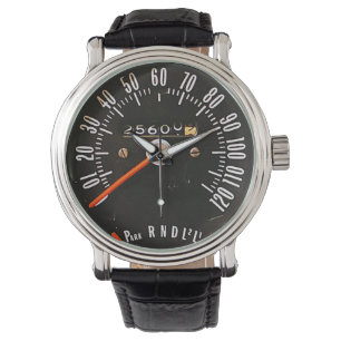 Klassieke sportauto snelheidsmeter uit het begin v horloge