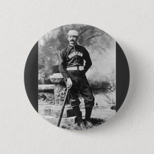 Klassieke sportfoto, Boston-honkbalspeler Ronde Button 5,7 Cm