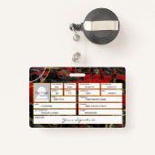 Klassieke Sportkaart Badge (Achterkant met intrekbare)