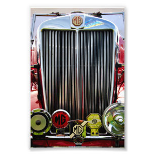 Klassieke Sportmotor MG Foto Afdruk
