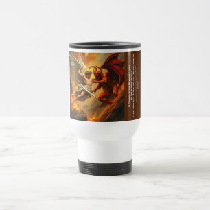 Klassieke St. Michael die de duivel bestrijdt Reis Reisbeker