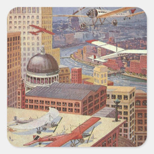 Klassieke stad uit sciencefiction, Victoriaans Ste Vierkante Sticker
