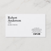 Klassieke standaard visitekaartje (Achterkant)