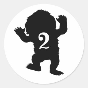 Klassieke stickers van Monster Character Party