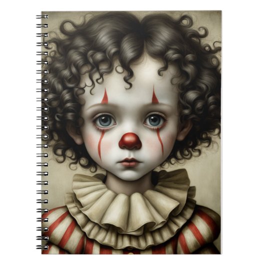 Klassieke stijl kleine clown | Notitieboek (Voorkant)