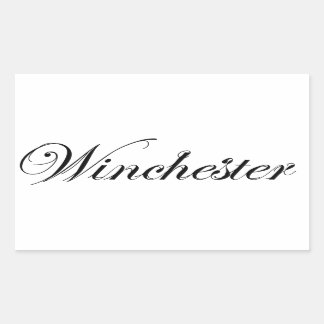 Klassieke stijl Winchester Logo Rechthoekige Sticker