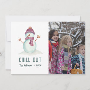 Klassieke stijl winter Kerstmis familie foto Feestdagenkaart