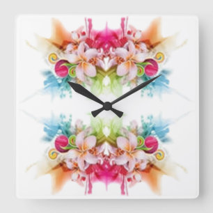 Klassieke stijlen Florals Vierkante Klok