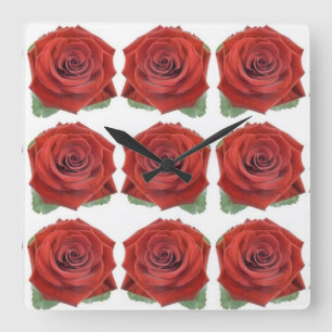 Klassieke stijlen Florals Vierkante Klok