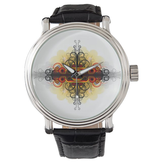 Klassieke stijlen scrollwork horloge (Voorkant)