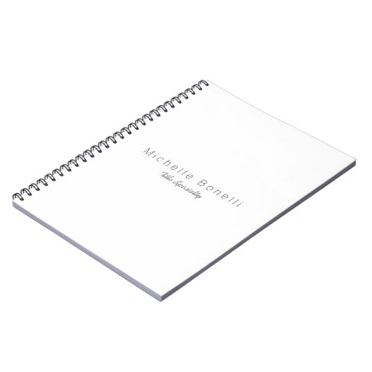 Klassieke stijlvolle Jouw naam Notitieboek (Linkerzijde)