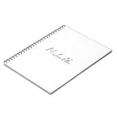 Klassieke stijlvolle script Voeg uw naam toe Notitieboek (Linkerzijde)