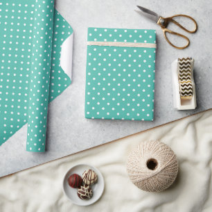 Klassieke Stippen Wit - Bluegrass Groen Cadeaupapier