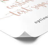 Klassieke stomp roze roze roze bloemige aangepaste poster (Hoek)