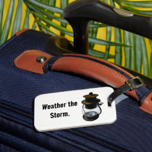 Klassieke stormlantaarn voor wilderness camping ku bagagelabel