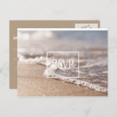 Klassieke Strand RSVP bruiloft Uitnodiging Briefkaart (Voorkant / Achterkant)