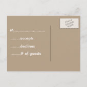 Klassieke Strand RSVP bruiloft Uitnodiging Briefkaart (Achterkant)