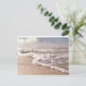 Klassieke Strand RSVP bruiloft Uitnodiging Briefkaart (Staand voorkant)