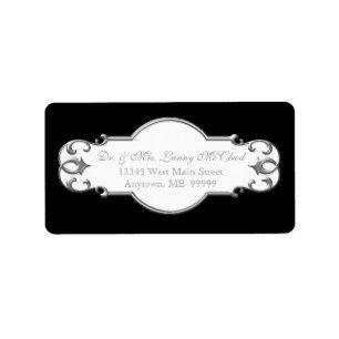 Klassieke streepjescirkel voor zakelijke verzendin etiket