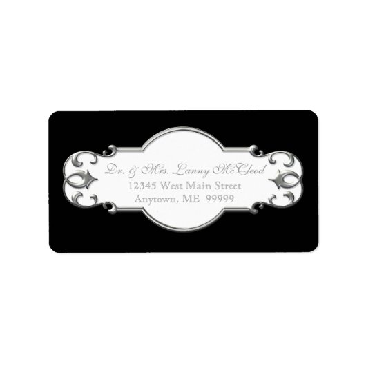 Klassieke streepjescirkel voor zakelijke verzendin etiket (Voorkant)