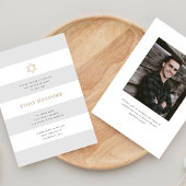 Klassieke Strepen Bar Mitzvah Kaart