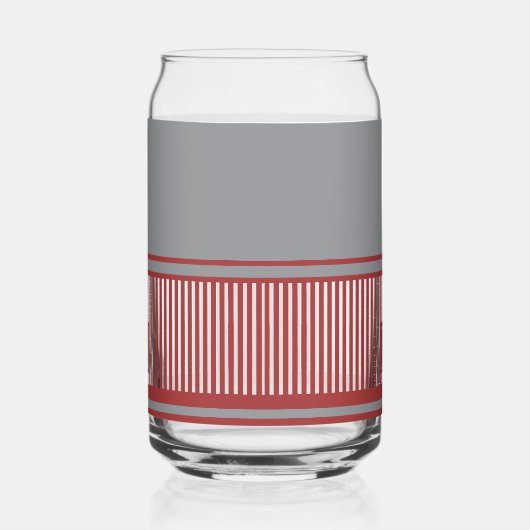 Klassieke stripe monogram blikvorm glas (Rechts)