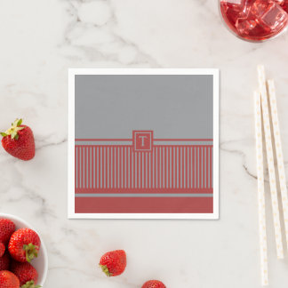 Klassieke stripe monogram servet