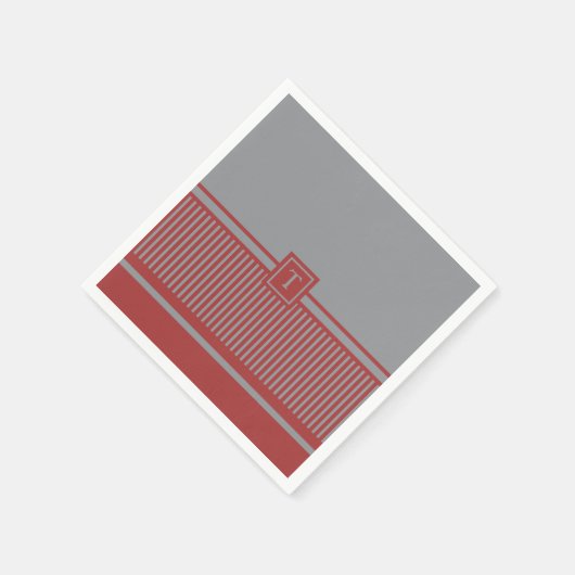 Klassieke stripe monogram servet (Hoek)