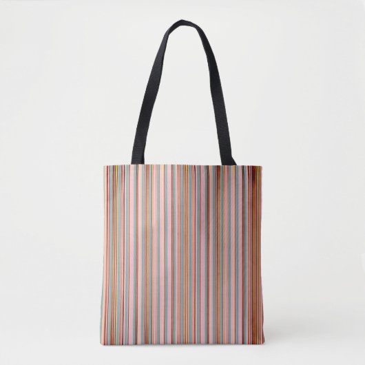 Klassieke Stripes Blauwgroen, Blush Clay Shades Draagtas (Voorkant)