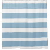 Klassieke Stripes Light Slate Blue en White  Douchegordijn (Voorkant)