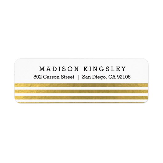 Klassieke Stripes Return Address Label (Voorkant)