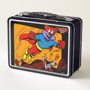 Klassieke Super-Cat metalen lunchbox