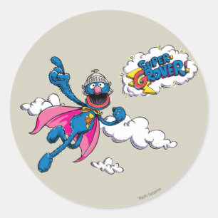 Klassieke Super Grover Ronde Sticker