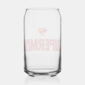 Klassieke Superman Bold Logo Blikvorm Glas (Achterkant)