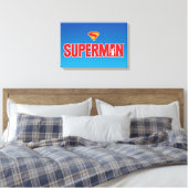 Klassieke Superman Bold Logo Canvas Afdruk (Insitu (Slaapkamer))