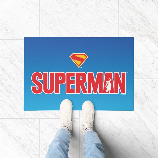 Klassieke Superman Bold Logo Deurmat (Binnen)