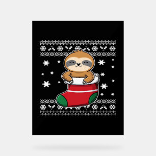 Klassieke T-Shirt met kerstsleuf Acryl Bord