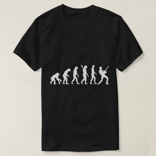 Klassieke T-shirt voor Evolutie gitaarspeler (Design voorkant)