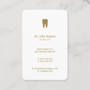 Klassieke tandarts Dental Golden Appointkaart Visitekaartje