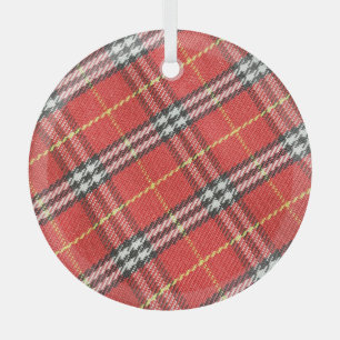 Klassieke Tartan Textuur Achtergrond Glas Ornament