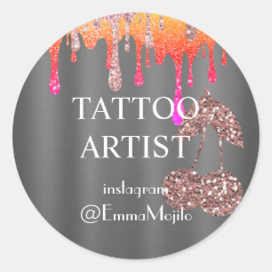 Klassieke tattoo artistieke aanbieding ronde sticker