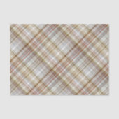 Klassieke Taupe Beige Brown Grey Gingham Tissuepapier (Voorkant)
