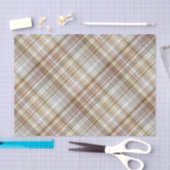 Klassieke Taupe Beige Brown Grey Gingham Tissuepapier (Craft)