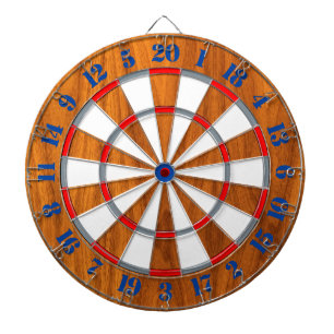 Klassieke Teak Veneer Print Nautical Game of Darts Dartbord