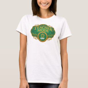Klassieke Teal LEREN STAND UIT Kunstprint T-shirt