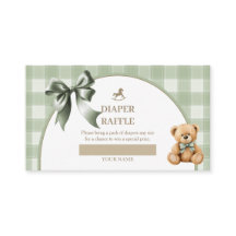 Klassieke teddybeer saliegroene geruite luierloter