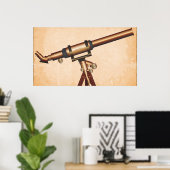 Klassieke telescoop poster (Thuiskantoor)