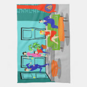 Klassieke televisie-keukenhanddoek Retro Theedoek (Verticaal)